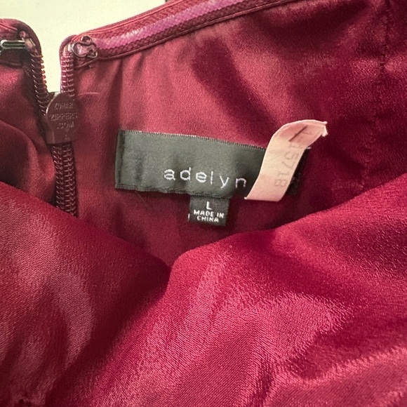 Adelyn Rae Elegant Burgundy Jumpsuit with pockets, size large - Picture 2 of 10